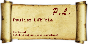 Paulisz Lúcia névjegykártya